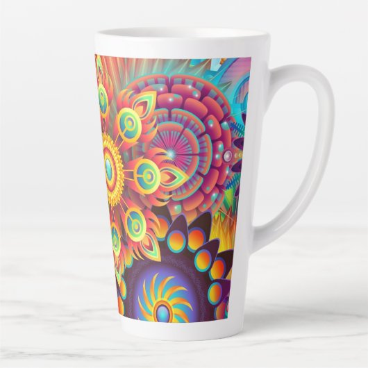 Funky Mandalas Latte Mug (Droite)