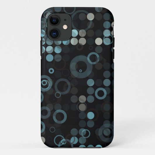 Funky Mannelijk Grijs Blauw Cirkel Stijlvolle Geom Case-Mate iPhone Case (Achterkant)