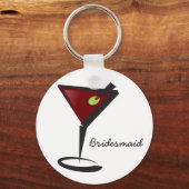 Funky martini Fun Bridesmaid Favors Sleutelhanger (Voorkant)