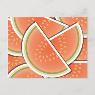 Funky melonwiggen briefkaart