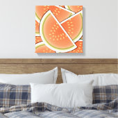 Funky melonwiggen canvas afdruk (Insitu (Slaapkamer))