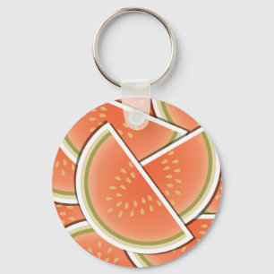 Funky melonwiggen sleutelhanger