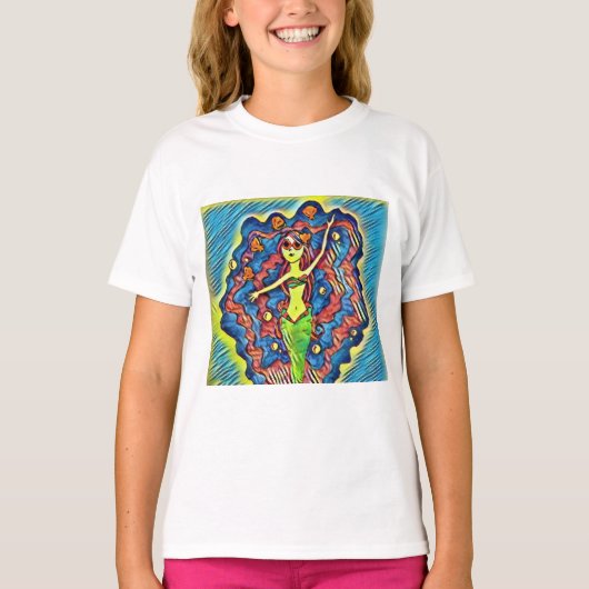 Funky mermaid shirt (Voorkant)