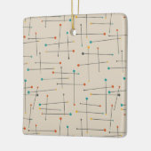 Funky Mid Century Lines Pattern Retro Kerstmis Keramisch Ornament (Links)