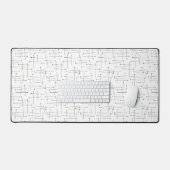 Funky Mid Century Modern Lines en Stippen Pattern Bureaumat (Keyboard & Muis)