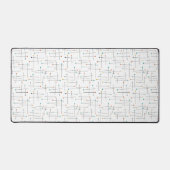 Funky Mid Century Modern Lines en Stippen Pattern Bureaumat (Voorkant)