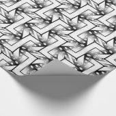Funky Minimal Black White Pattern Giftwrap Paper Cadeaupapier (Hoek)