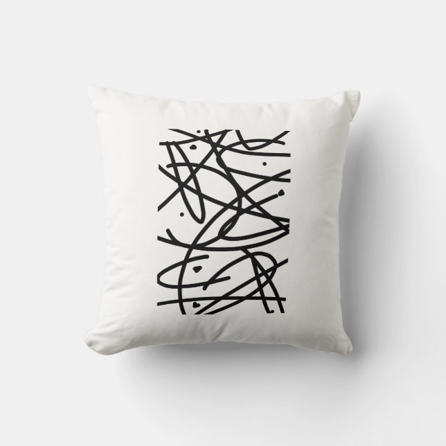 Funky minimalisme abstracte kunst kussen (Voorkant)