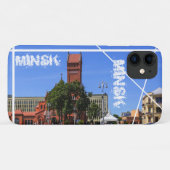 Funky Minsk Belarus Architecture iPhone 11 Coque (Dos (Horizontal))