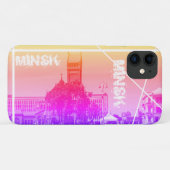 Funky Minsk Belarus Architecture iPhone 11 Coque (Dos (Horizontal))