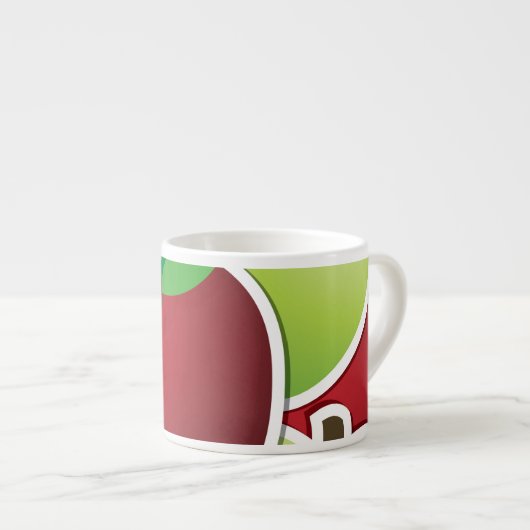 Funky Mixed-apples Espresso Kop (Voorkant rechts)