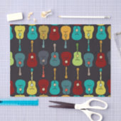 Funky Mod Music Aoustic Guiters Tissuepapier (Craft)