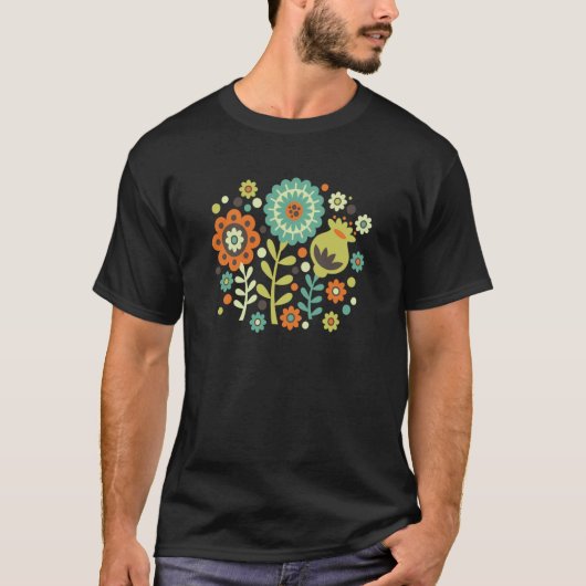 Funky Modern Graphic Floral T-shirt (Voorkant)