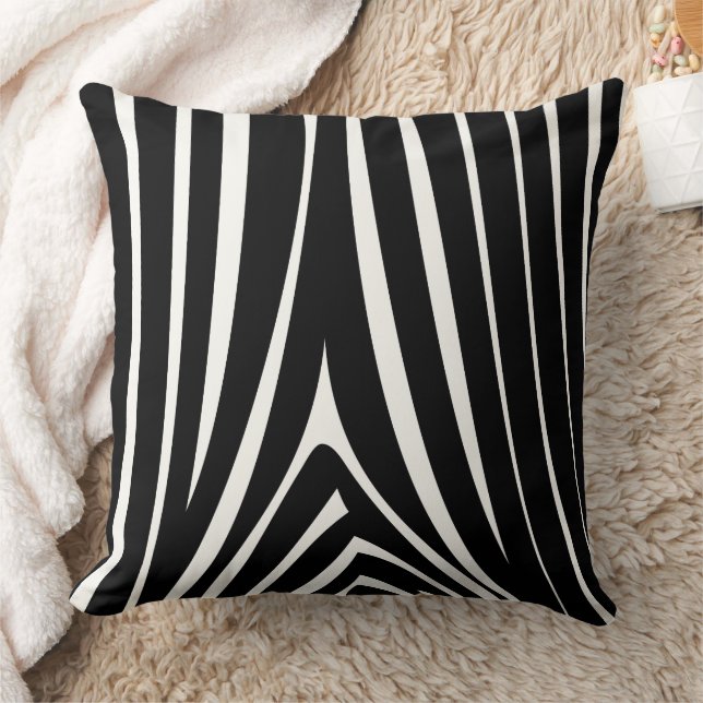 Funky Modern Zebra Pattern Kussen (Deken)
