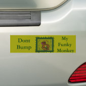 Funky Monkey Bumpersticker (Op auto)