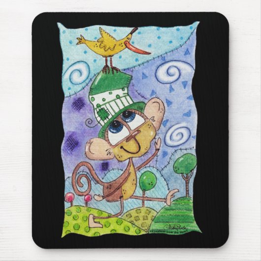 Funky Monkey en Banana Bird Muismat (Voorkant)