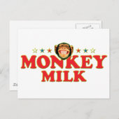 Funky Monkey Milk Briefkaart (Voorkant / Achterkant)