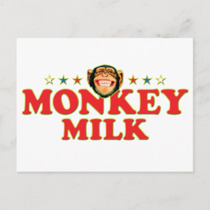 Funky Monkey Milk Briefkaart