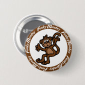 Funky Monkey Ronde Button 5,7 Cm (Voorkant /achterkant)