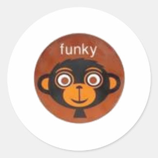 Funky Monkey Ronde Sticker