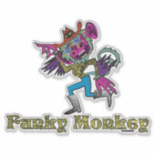 Funky Monkey Sticker (Voorkant)