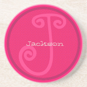 Funky Monogram Bruiloft Jubileum Onderzetters