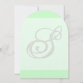 Funky Monogram Mint Green Grey of Om het even welk Kaart (Achterkant)