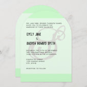 Funky Monogram Mint Green Grey of Om het even welk Kaart (Voorkant / Achterkant)