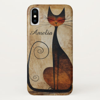 Funky mooie kat  iPhone X Hoesje