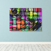 Funky Mosaic Wrapped Canvas Afdruk (Insitu (Houten vloer))