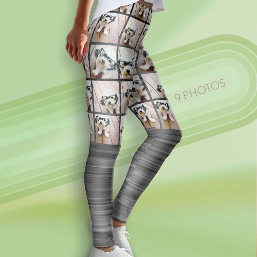 Funky Motion en 9 fotocollage - kan kleur bewerken Leggings