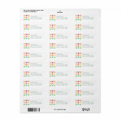 Funky Multi-Color Chicken Pattern Etiket (Full Sheet)