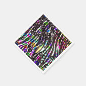 Funky multi-dierprintpatroon in felle kleuren servet (Hoek)