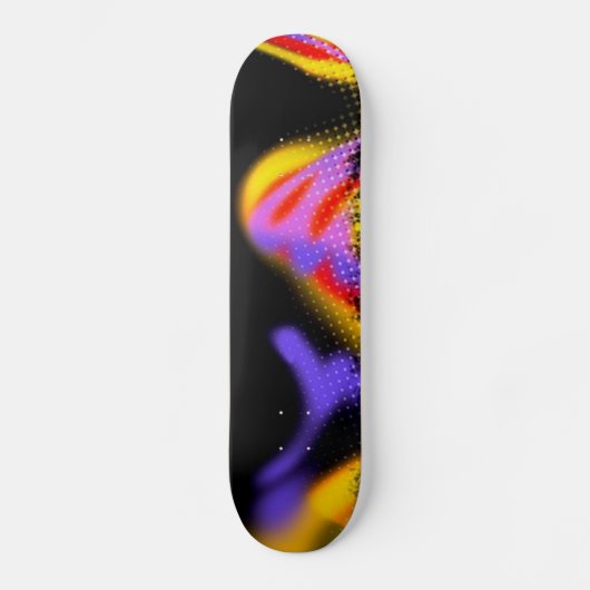 Funky Multicolore Motif Skateboard (Recto)