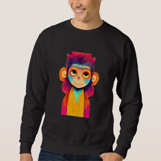 Funky Munky Happy Stylish Monkey Trui (Voorkant)