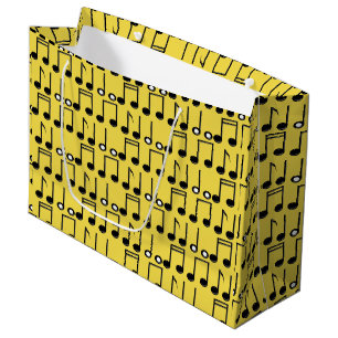 Funky Musical Muzieknoten Paper Gift Favor Bag Large Cadeauzakje