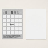 Funky Mustache 5x5 Gris Bingo Card (Devant & derrière)