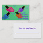 Funky nagellak afsprakenkaartje (Voorkant / Achterkant)