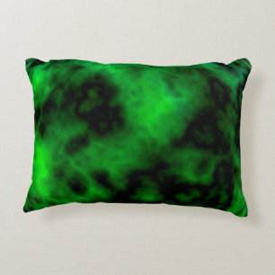 Funky Neon Green Emerald Halloween Abstract Decoratief Kussen
