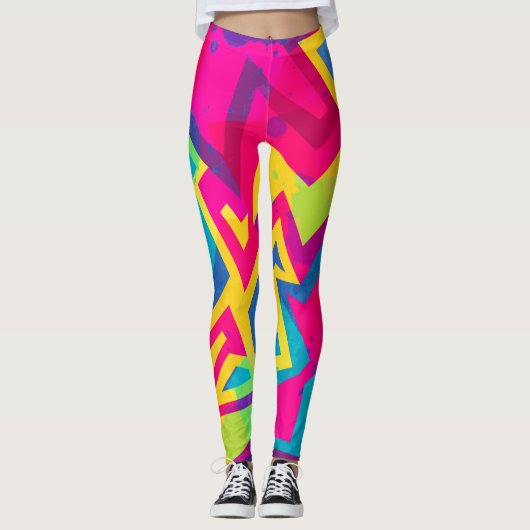 Funky Neon Leggings (Voorkant)