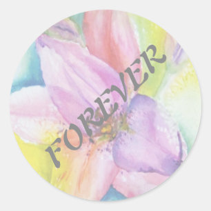 FUNKY NEON LILY WEDDING STICKERS