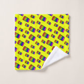 Funky Neon Rainbow Block Motif (Gant de toilette)