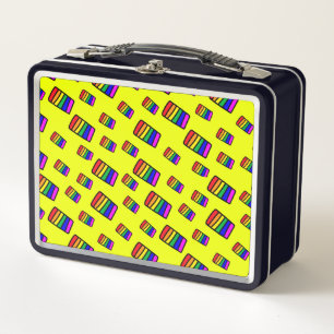 Funky Neon Rainbow Block Patroon