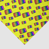 Funky Neon Rainbow Block Patroon Tissuepapier (Detail)