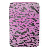 Funky Neon roze en zwart print Badmat (Voorkant Verticaal)