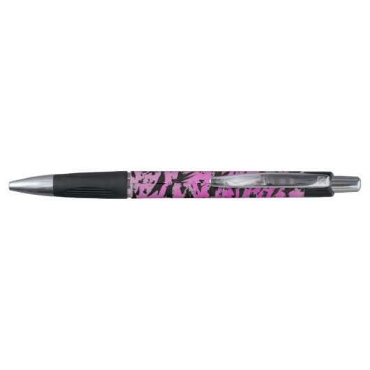 Funky Neon roze en zwart print Pen (Achterkant)