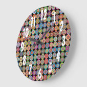 Funky Nostalgia Sophisticated Fancy Pattern Grote Klok (Hoek)