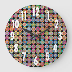 Funky Nostalgia Sophisticated Fancy Pattern Grote Klok