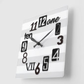 Funky Numbra Square met strepen Wall Clocks Vierkante Klok (Hoek)