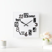 Funky Numbra Square Wall klokken (Huis)